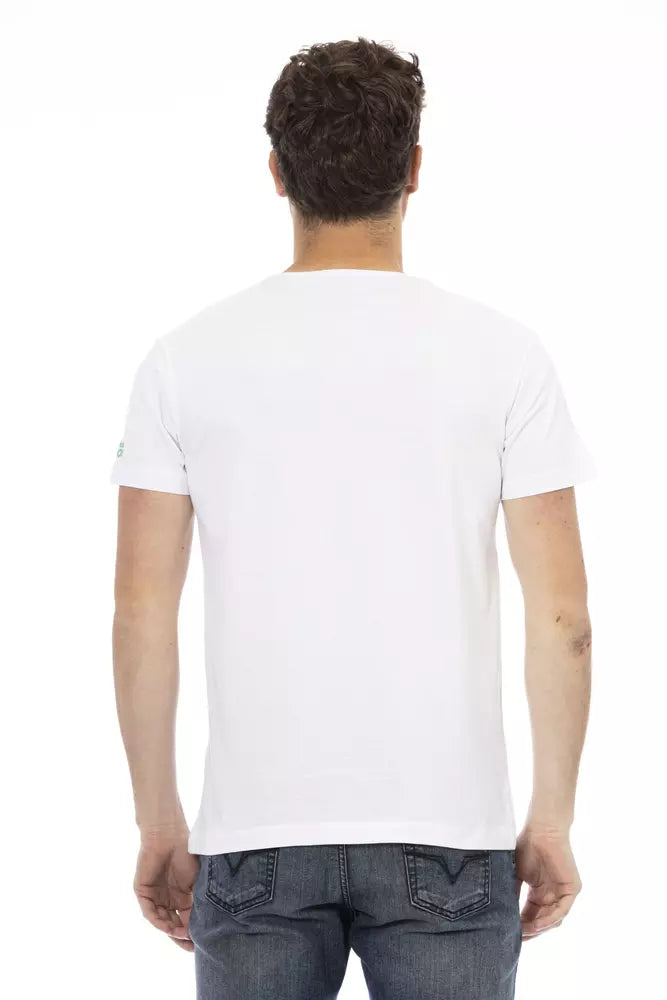 Trussardi Action White Cotton Men's T-Shirt - ClickThatClicks 