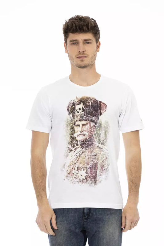 Trussardi Action White Cotton Men's T-Shirt - ClickThatClicks 