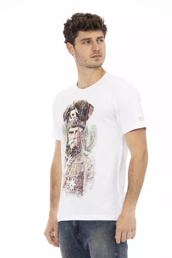 Trussardi Action White Cotton Men's T-Shirt - ClickThatClicks 