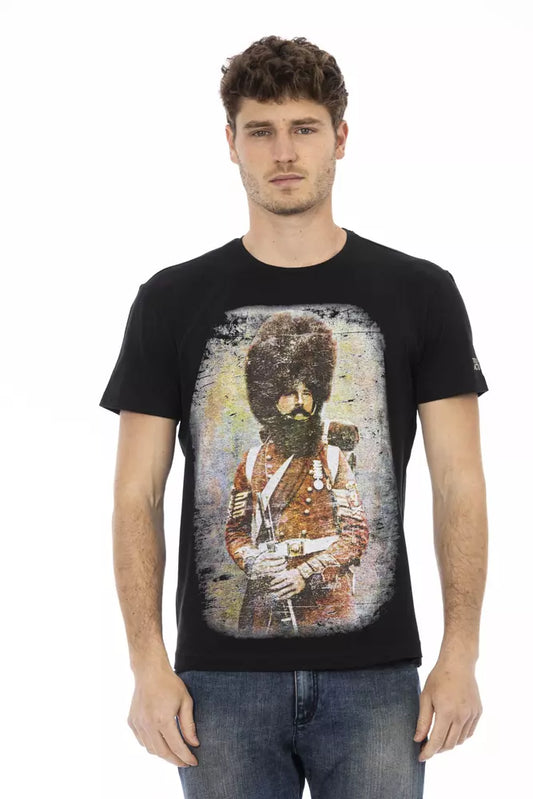 Trussardi Action Black Cotton Men's T-Shirt - ClickThatClicks 