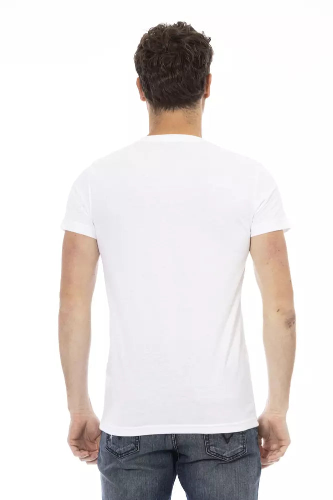 Trussardi Action White Cotton Men's T-Shirt - ClickThatClicks 
