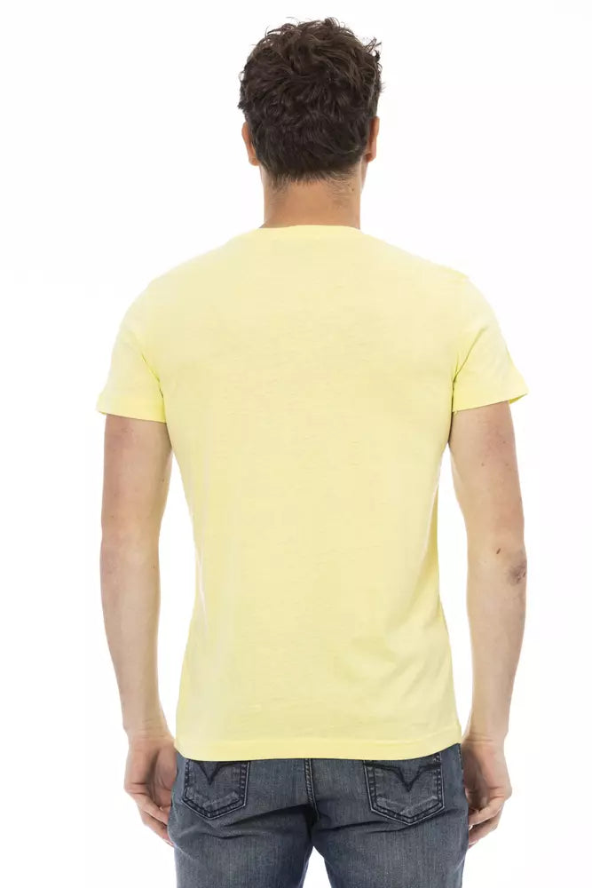 Trussardi Action Yellow Cotton Men T-Shirt - ClickThatClicks 