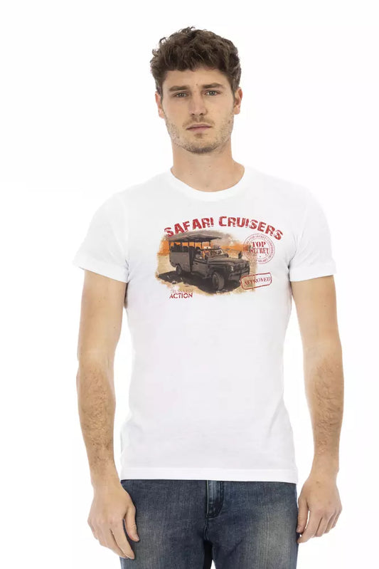 Trussardi Action White Cotton Men T-Shirt - ClickThatClicks 