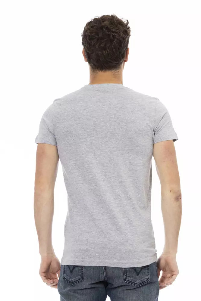 Trussardi Action Gray Cotton Men T-Shirt - ClickThatClicks 
