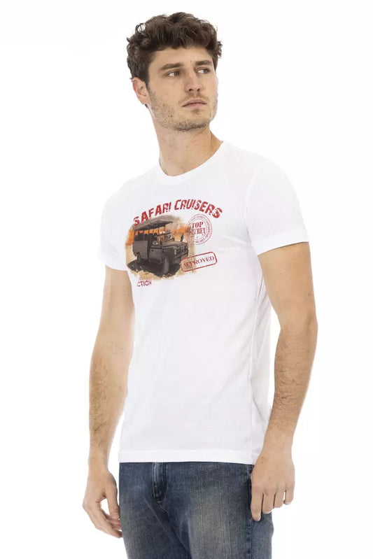 Trussardi Action White Cotton Men T-Shirt - ClickThatClicks 