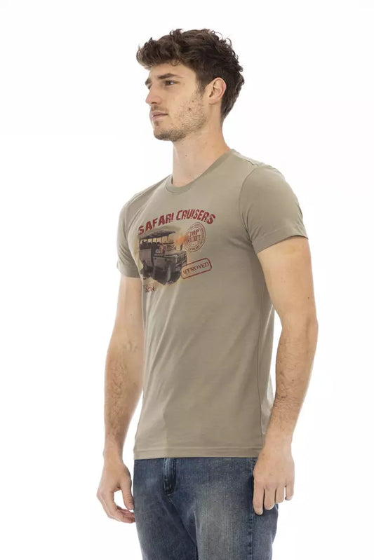 Trussardi Action Green Cotton Men T-Shirt - ClickThatClicks 