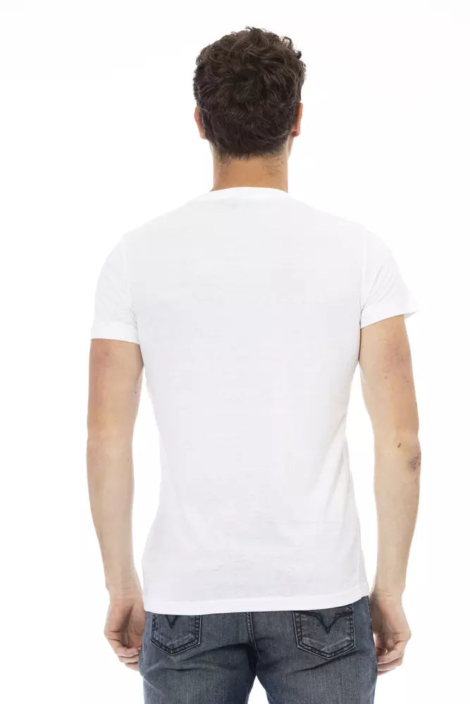Trussardi Action White Cotton Men T-Shirt - ClickThatClicks 