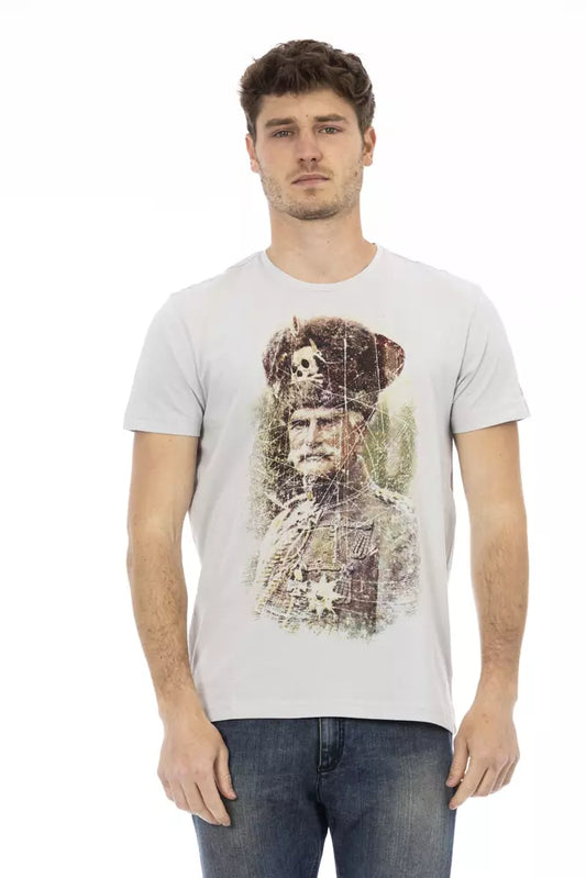 Trussardi Action Gray Cotton Men T-Shirt - ClickThatClicks 