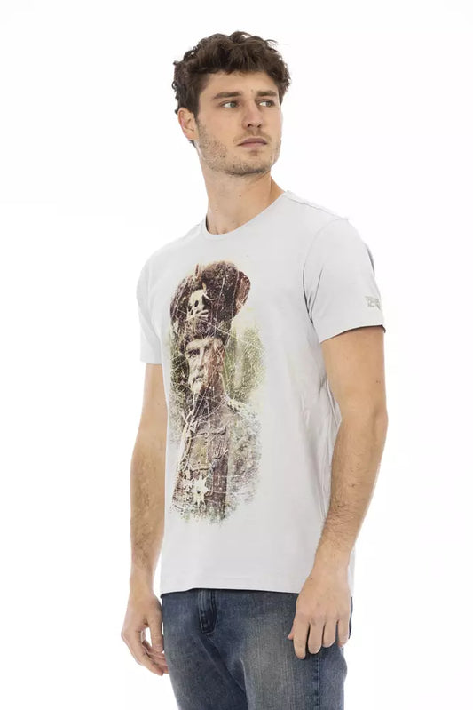 Trussardi Action Gray Cotton Men T-Shirt - ClickThatClicks 