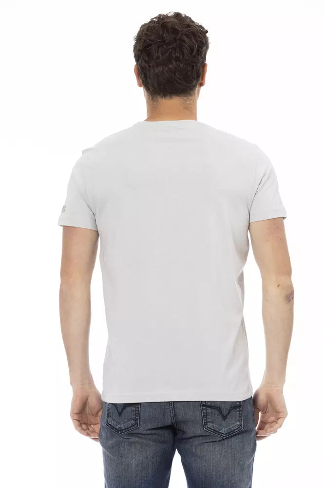 Trussardi Action Gray Cotton Men T-Shirt - ClickThatClicks 