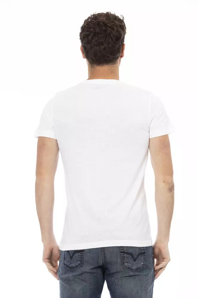 Trussardi Action White Cotton Men T-Shirt - ClickThatClicks 