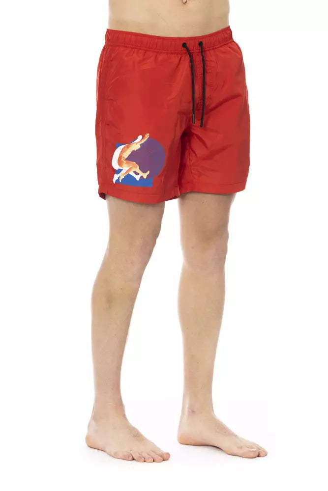 Bikkembergs Red Polyester Men Swim Short - ClickThatClicks 