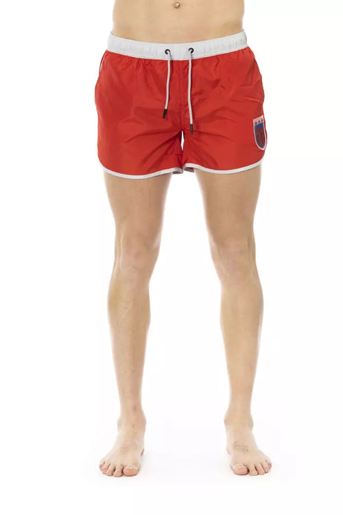 Bikkembergs Red Polyester Men Swim Short - ClickThatClicks 