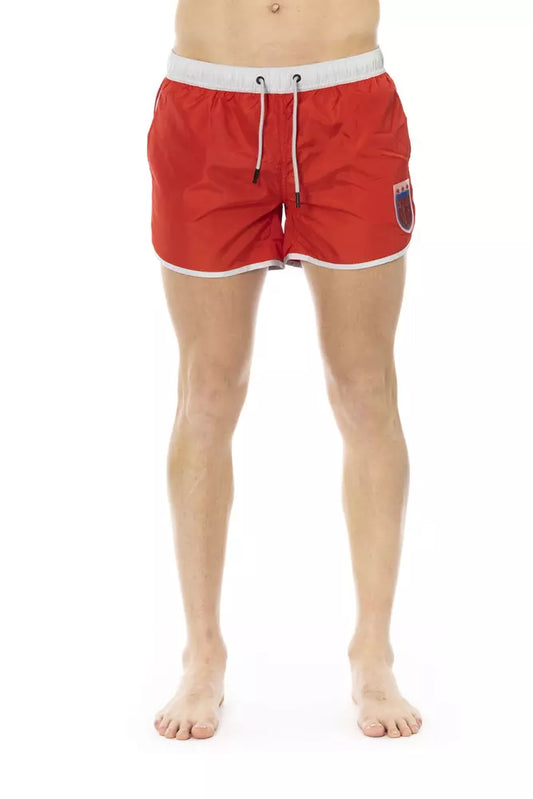 Bikkembergs Red Polyester Men Swim Short - ClickThatClicks 