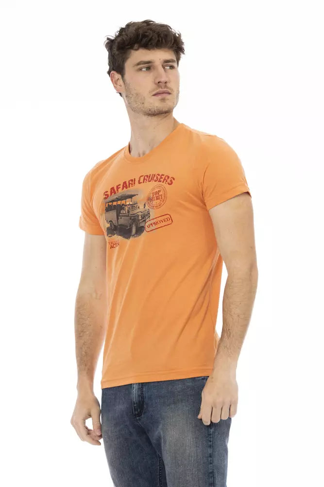 Trussardi Action Orange Cotton Men's T-Shirt - ClickThatClicks 