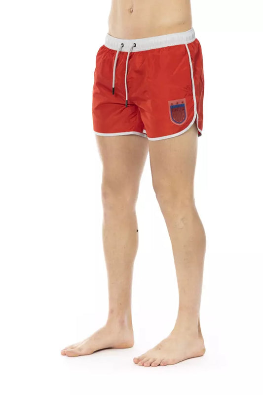 Bikkembergs Red Polyester Men Swim Short - ClickThatClicks 