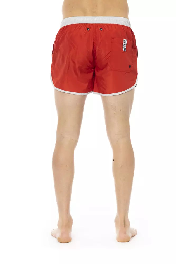 Bikkembergs Red Polyester Men Swim Short - ClickThatClicks 