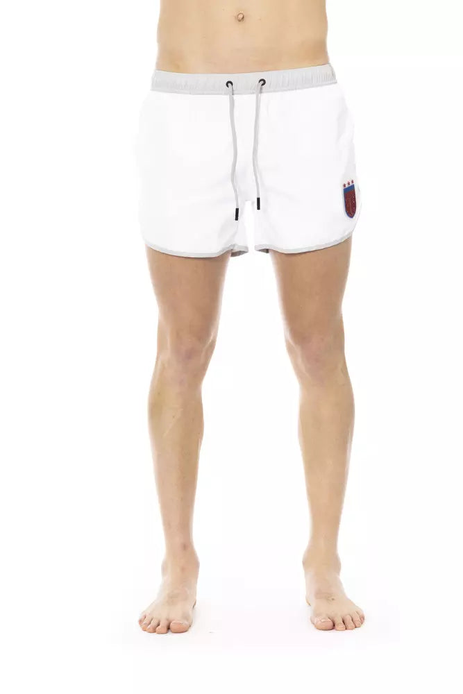 Bikkembergs White Polyester Men's Swim Short - ClickThatClicks 