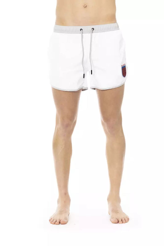 Bikkembergs White Polyester Men's Swim Short - ClickThatClicks 