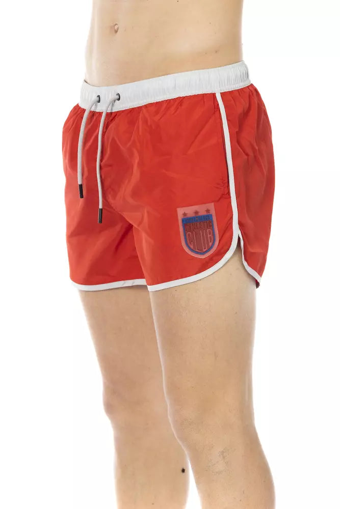 Bikkembergs Red Polyester Men Swim Short - ClickThatClicks 