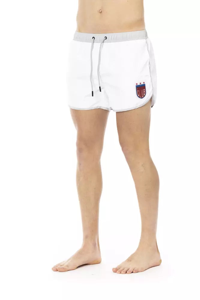Bikkembergs White Polyester Men's Swim Short - ClickThatClicks 