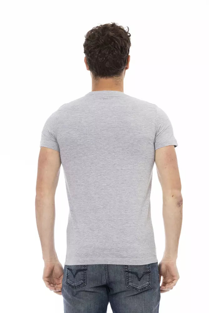 Trussardi Action Gray Cotton Men T-Shirt - ClickThatClicks 