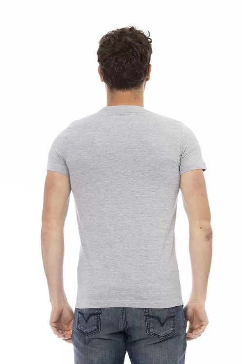 Trussardi Action Gray Cotton Men T-Shirt - ClickThatClicks 