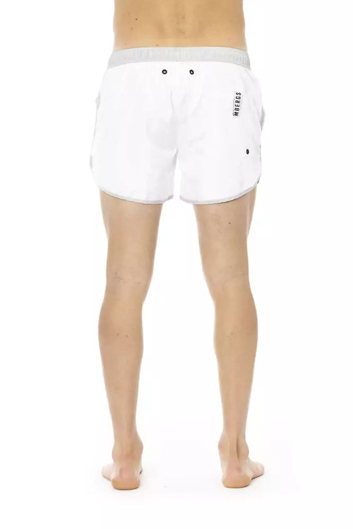 Bikkembergs White Polyester Men's Swim Short - ClickThatClicks 