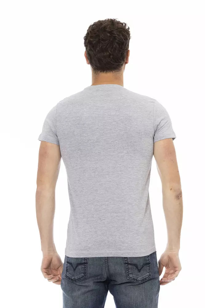 Trussardi Action Gray Cotton Men's T-Shirt - ClickThatClicks 