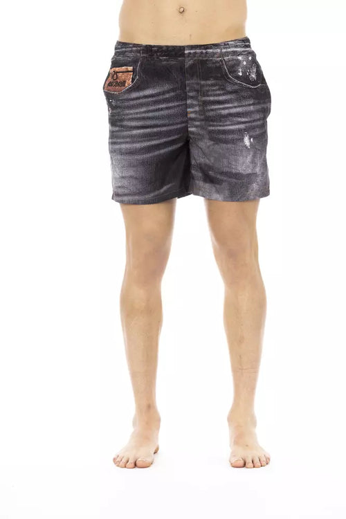 Just Cavalli Black Polyester Men's Swim Short - ClickThatClicks 