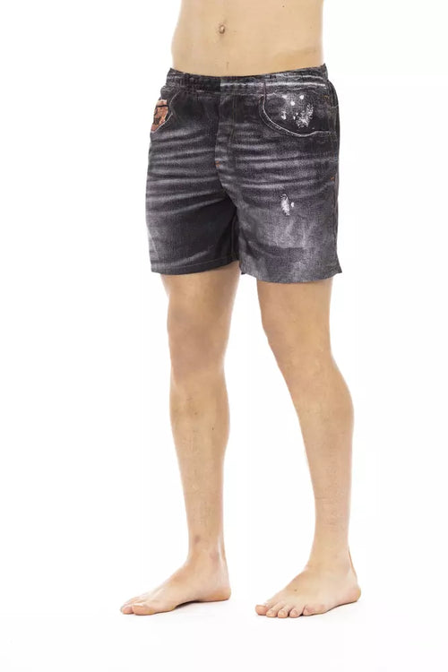 Just Cavalli Black Polyester Men's Swim Short - ClickThatClicks 