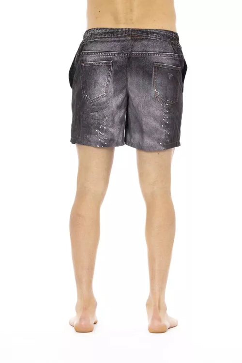 Just Cavalli Black Polyester Men's Swim Short - ClickThatClicks 