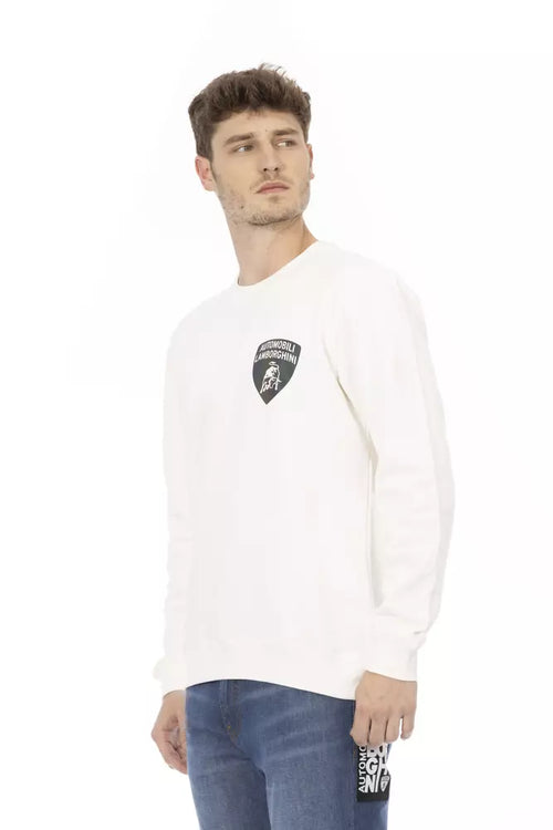 Automobili Lamborghini White Cotton Men's Sweater - ClickThatClicks 
