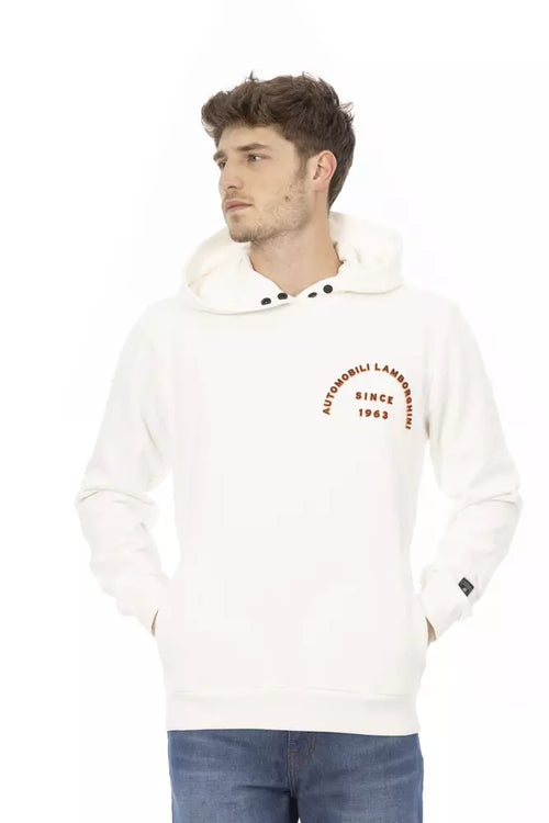 Automobili Lamborghini White Cotton Men Sweater - ClickThatClicks 