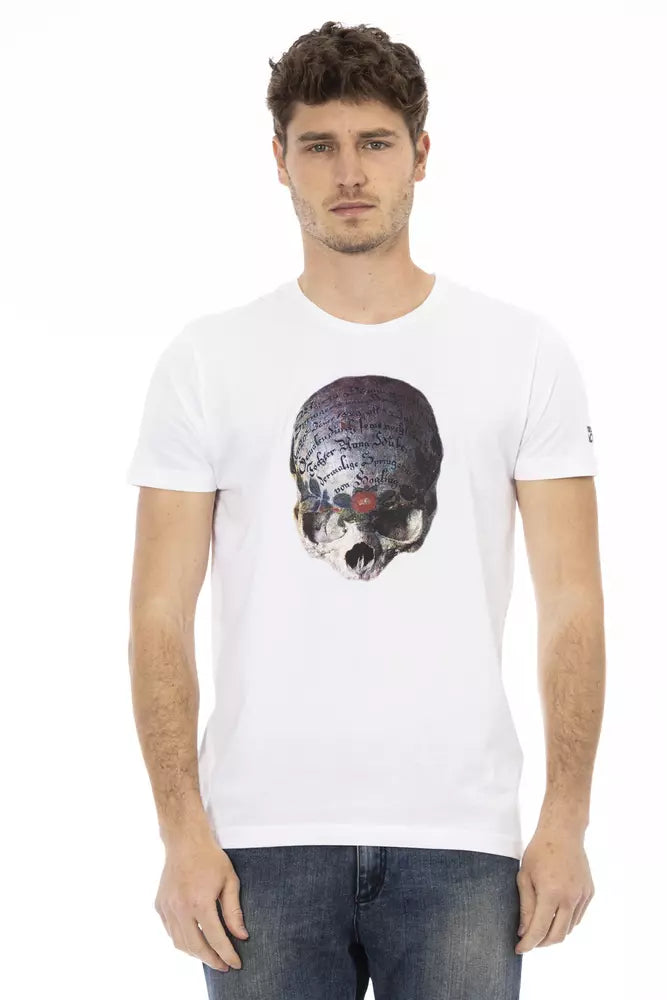 Trussardi Action White Cotton Men's T-Shirt - ClickThatClicks 