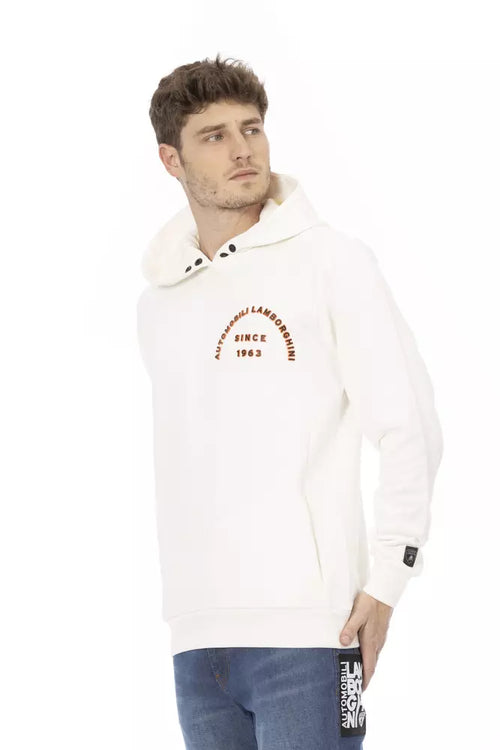Automobili Lamborghini White Cotton Men Sweater - ClickThatClicks 