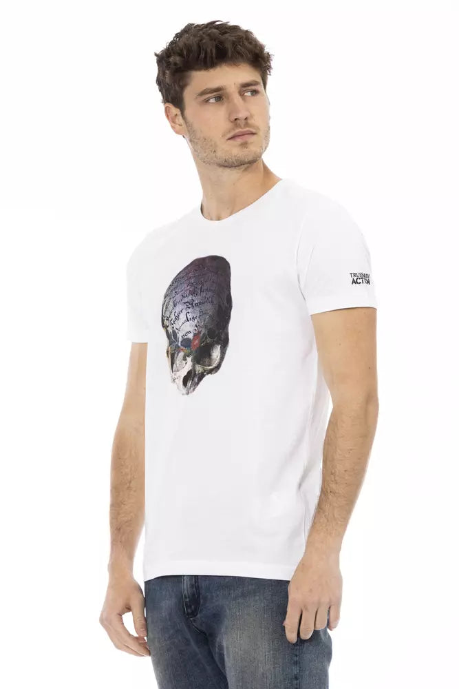 Trussardi Action White Cotton Men's T-Shirt - ClickThatClicks 