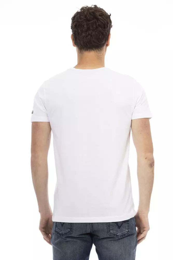 Trussardi Action White Cotton Men's T-Shirt - ClickThatClicks 