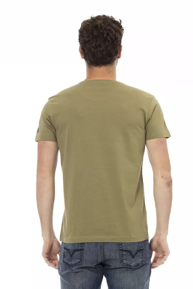 Trussardi Action Green Cotton Men's T-Shirt - ClickThatClicks 