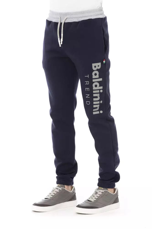 Baldinini Trend Blue Cotton Men Sport Pant - ClickThatClicks 