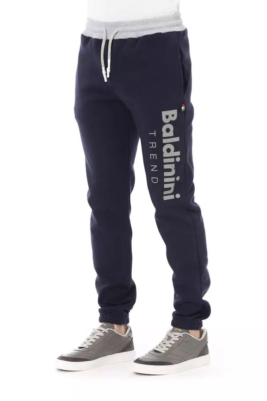 Baldinini Trend Blue Cotton Men Sport Pant - ClickThatClicks 