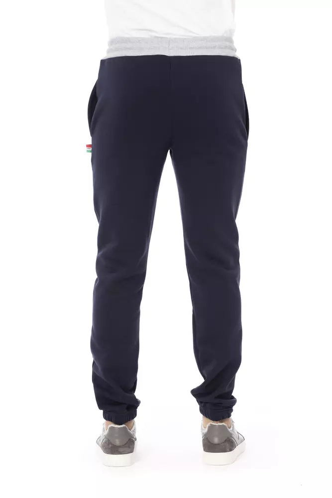 Baldinini Trend Blue Cotton Men Sport Pant - ClickThatClicks 