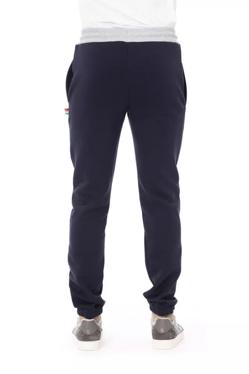 Baldinini Trend Blue Cotton Men Sport Pant - ClickThatClicks 