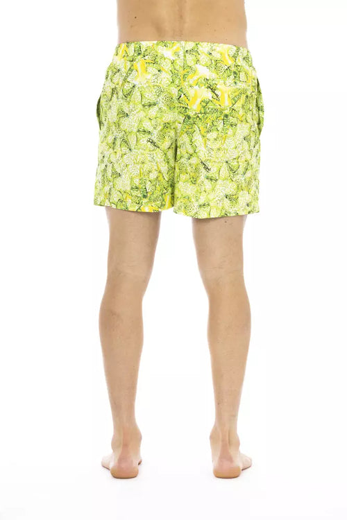 Just Cavalli Green Polyester Men Swim Short - ClickThatClicks 