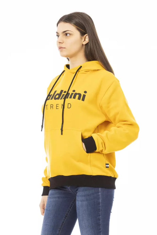 Baldinini Trend Yellow Cotton Women Hoodie - ClickThatClicks 