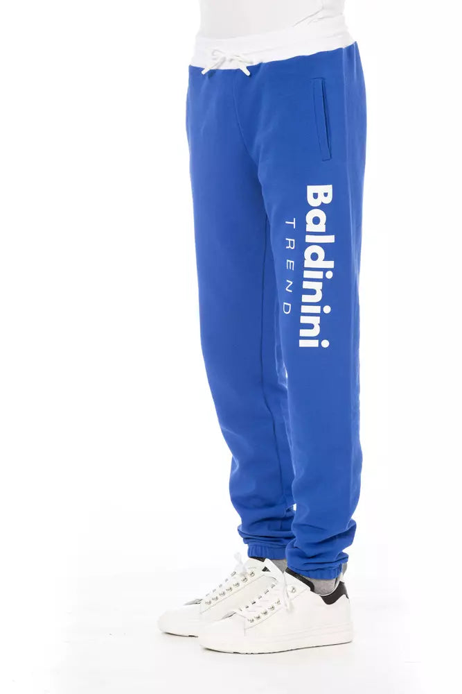 Baldinini Trend Blue Cotton Men's Sport Pant - ClickThatClicks 