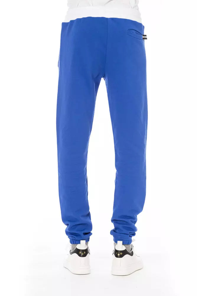 Baldinini Trend Blue Cotton Men's Sport Pant - ClickThatClicks 