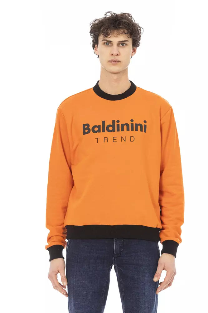 Baldinini Trend Orange Cotton Men Sweater - ClickThatClicks 