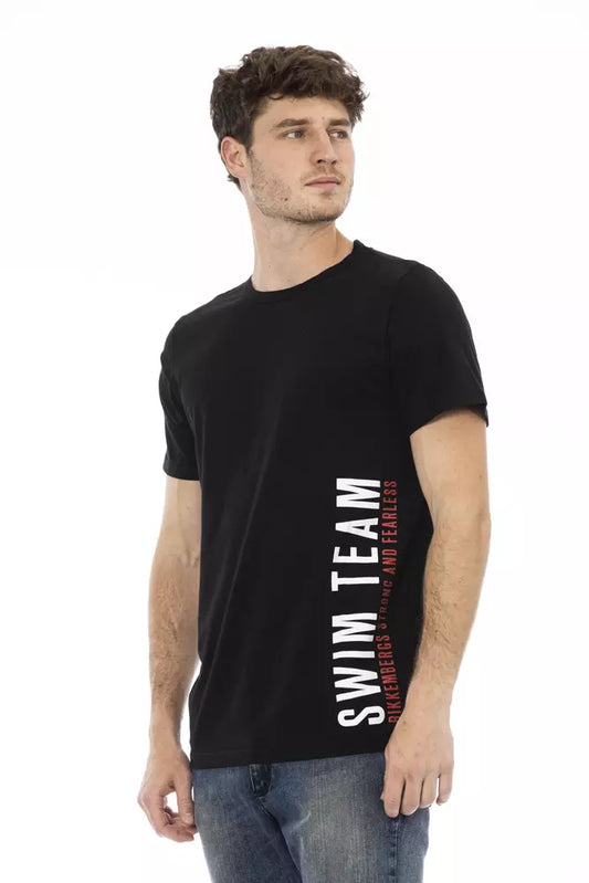 Bikkembergs Black Cotton Men T-Shirt - ClickThatClicks 