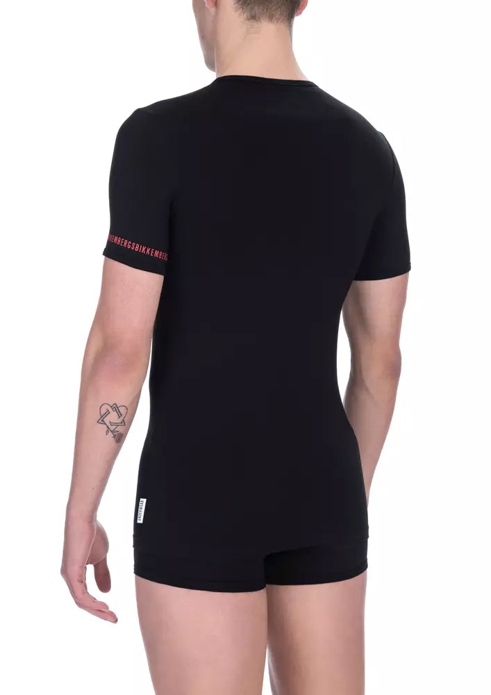 Bikkembergs "Black Cotton Men T-Shirt Twin Pack" - ClickThatClicks 